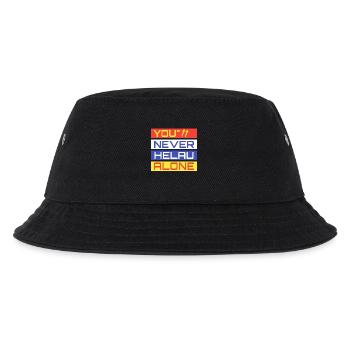 You Never Helau Alone - Kinder Bucket Hat - Schwarz - Vorne