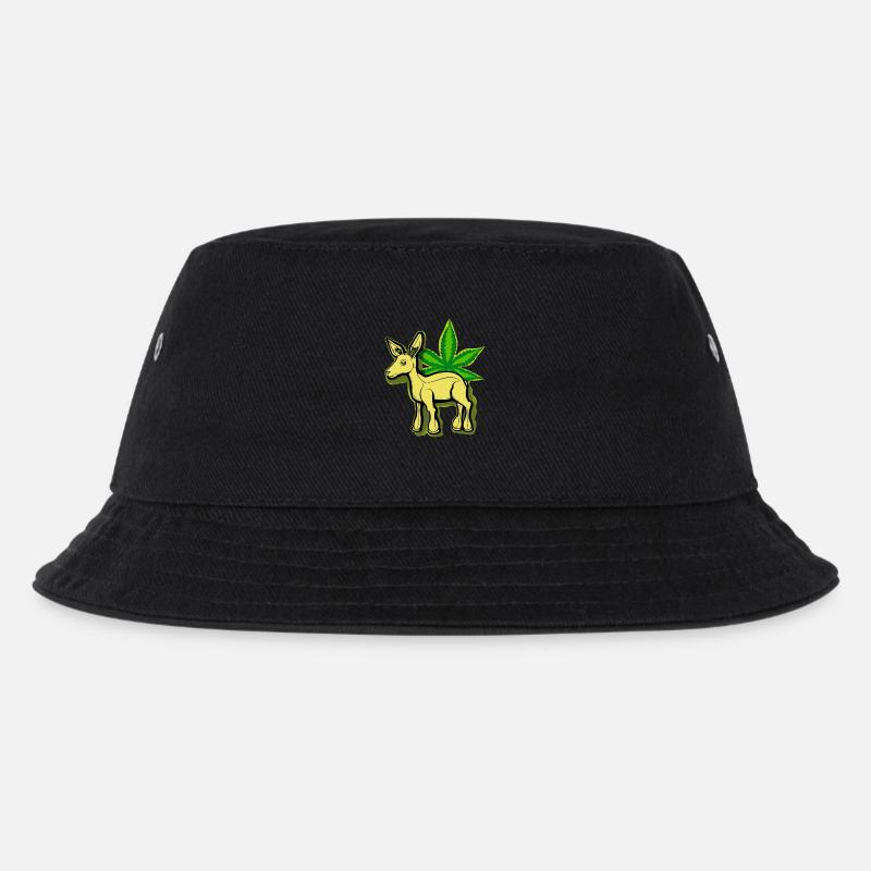 Biche Cannabis-Cartoon Cannabiche 05 ohne Tippfehler - Kinder Bucket Hat - Schwarz