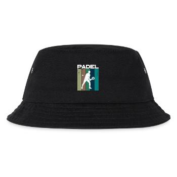 Training Padel Spieler Tennis Schläger Bälle - Kinder Bucket Hat - Schwarz - Vorne