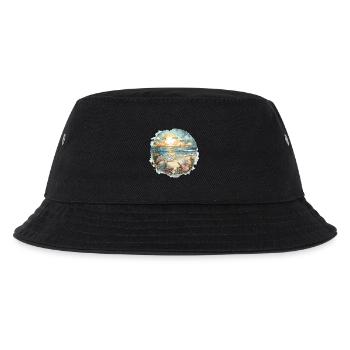 Strandtraum - Kinder Bucket Hat - Schwarz - Vorne