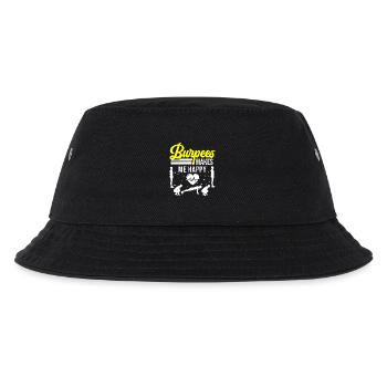 Burpees macht mich Glücklich - Kinder Bucket Hat - Schwarz - Vorne