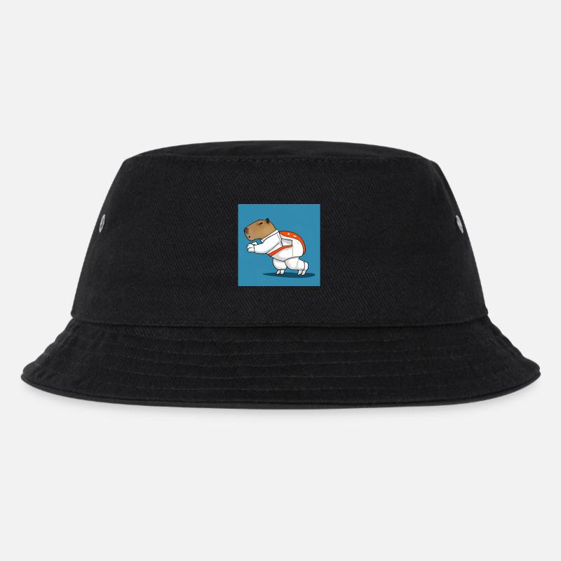Capybara astronaut - Kids’ Bucket Hat - black