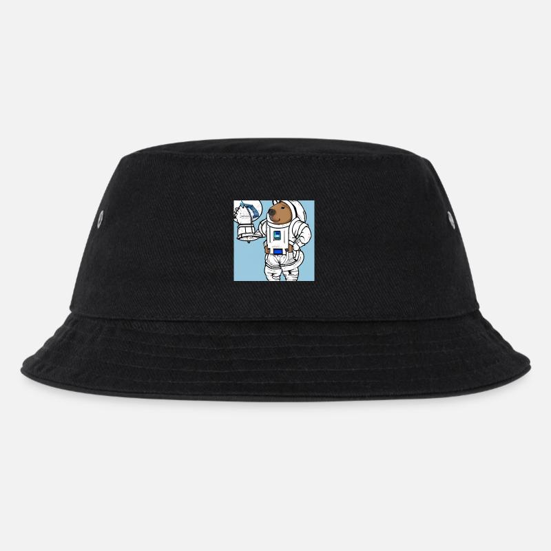Capybara astronaut - Kids’ Bucket Hat - black