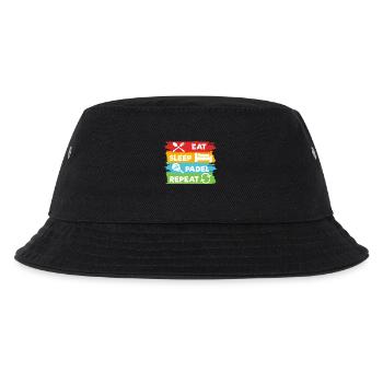 Padelteam Spieler Padel Schläger Sport Statement - Kinder Bucket Hat - Schwarz - Vorne