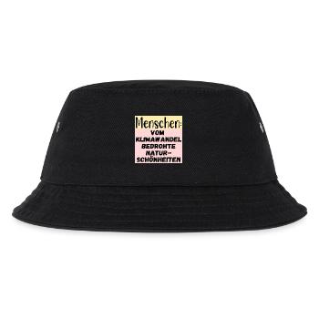 Klimawandel Naturschönheiten - Menschen Sprüche - Kinder Bucket Hat - Schwarz - Vorne