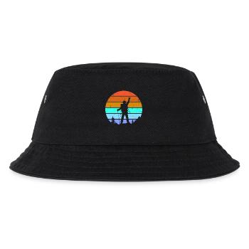 Berggipfel Bergsteigen Wanderung Wandern Wanderer - Kinder Bucket Hat - Schwarz - Vorne