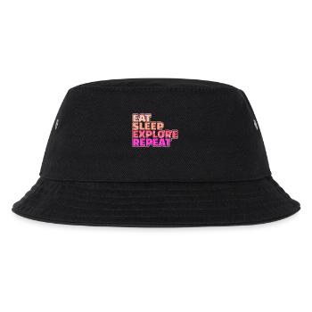 Bergsteigen Wanderer Wanderung Wandern Statement - Kinder Bucket Hat - Schwarz - Vorne