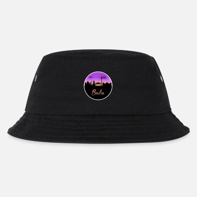 Berlin Fine Skyline - Kinder Bucket Hat - Schwarz