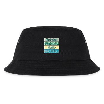 Tschüss Grundschule Hallo Realschule Schulwechsel - Kinder Bucket Hat - Schwarz - Vorne