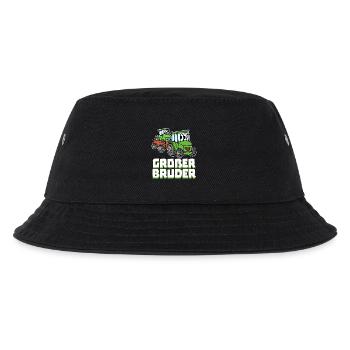 Fahrzeug Statement Traktor Landwirtschaft Biobauer - Kinder Bucket Hat - Schwarz - Vorne