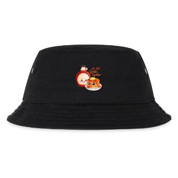 Pfannkuchen, Ahornsirup, Frühstück - Kinder Bucket Hat - Schwarz - Vorne