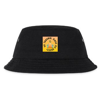 TRAURIGER ABSCHIED ORANGEN - Kinder Bucket Hat - Schwarz - Vorne