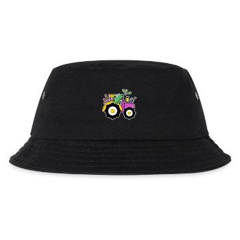 Traktor Bauer Landmaschinen Kraftfahrzeug Ackerbau - Kinder Bucket Hat - Schwarz - Vorne