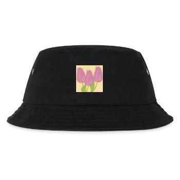 Tulpen - Kinder Bucket Hat - Schwarz - Vorne