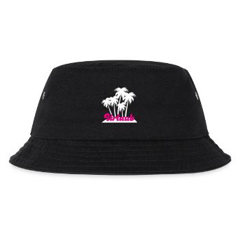 Urlaub Palmen Insel Ferien urlaubsreif Südsee - Kinder Bucket Hat - Schwarz - Vorne