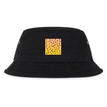 Gelbe Wassermelonen Muster GEMÜSE ESSEN KERNE - Kinder Bucket Hat - Schwarz - Vorne