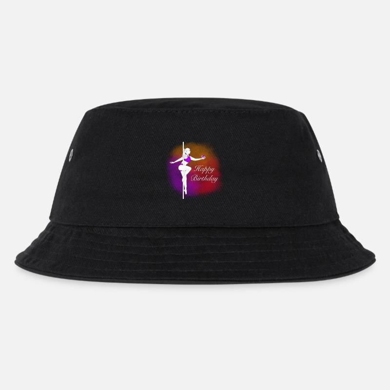 Pole Dance Birthday Farbverlauf Illustration - Kinder Bucket Hat - Schwarz