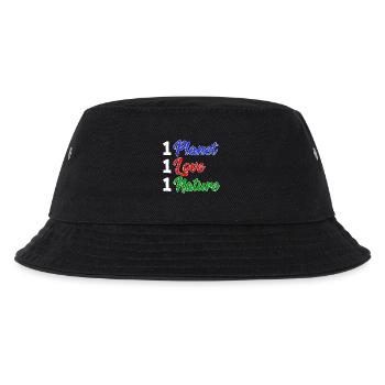 Mother Earth Planet Nature Statement Conservation - Kids’ Bucket Hat - black - Front