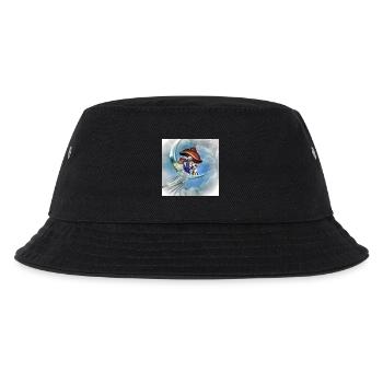 Niedliche Fee mit ihrem Jungen auf dem Mond - Kinder Bucket Hat - Schwarz - Vorne