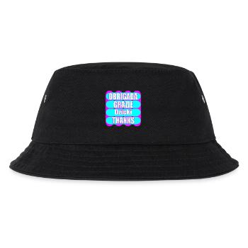 MEHRSPRACHIG DANKE SAGEN EUROPA - Kinder Bucket Hat - Schwarz - Vorne