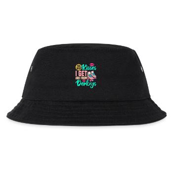 Rollschuh Design - Kinder Bucket Hat - Schwarz - Vorne