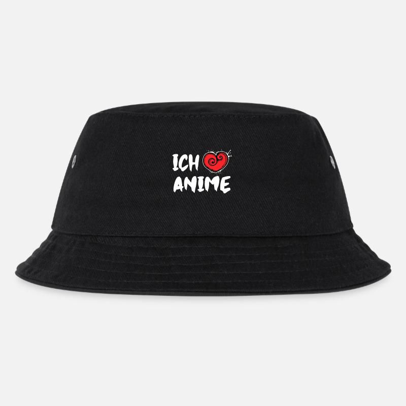 Herz Manga Ich Liebe Anime Statement Japan Comic - Kinder Bucket Hat - Schwarz