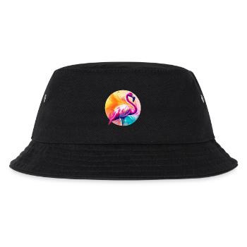 Rosa Flamingo - Kinder Bucket Hat - Schwarz - Vorne