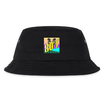 80iger Jahre Party - 80s ACHTZIGER RETRO STYLE - Kinder Bucket Hat - Schwarz - Vorne