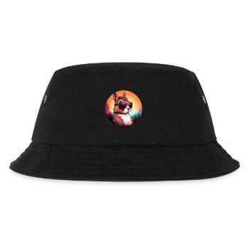 Cool Rabbit in Sunset: Astonished Rabbit with So - Kids’ Bucket Hat - black - Front