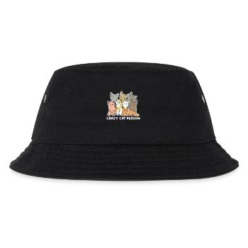 Katze Statement Kuscheltier Haustiere Heimtier - Kinder Bucket Hat - Schwarz - Vorne