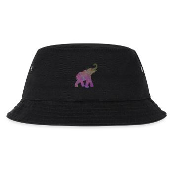 Yoga Yogi Elefant Indien Tierschutz Energie Power - Kinder Bucket Hat - Schwarz - Vorne