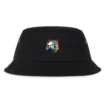 Wellensittich mit Kopfhörer Wellensittiche Vogel - Kinder Bucket Hat - Schwarz - Vorne