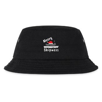 Weihnachten Kreuzfahrtschiff Merry Shiptness - Kinder Bucket Hat - Schwarz - Vorne