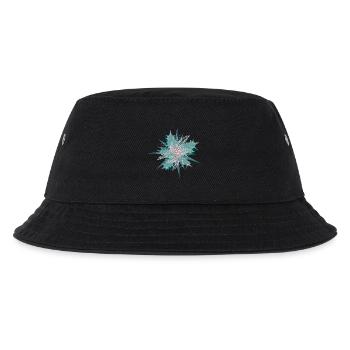 Stechpalmenzweig in türkis, silber und Altrosa - Kinder Bucket Hat - Schwarz - Vorne