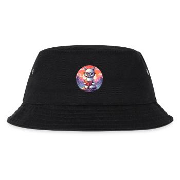 Well-read alpaca before sunrise - Kids’ Bucket Hat - black - Front
