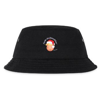 Frohe Weihnachten Weihnachtsschaf Lamm hell - Kinder Bucket Hat - Schwarz - Vorne