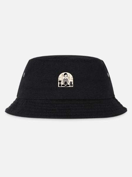 Yoga with Cats - Kids’ Bucket Hat - black