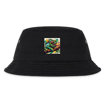 Chamäleon - Kinder Bucket Hat - Schwarz - Vorne