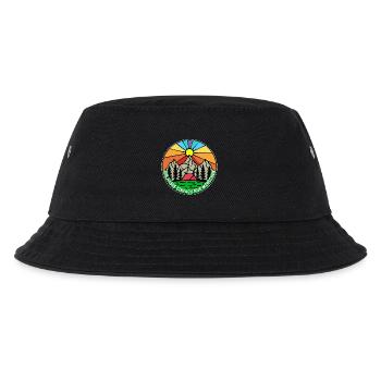 Mountains, hikers, camping, nature, camping, camping - Kids’ Bucket Hat - black - Front