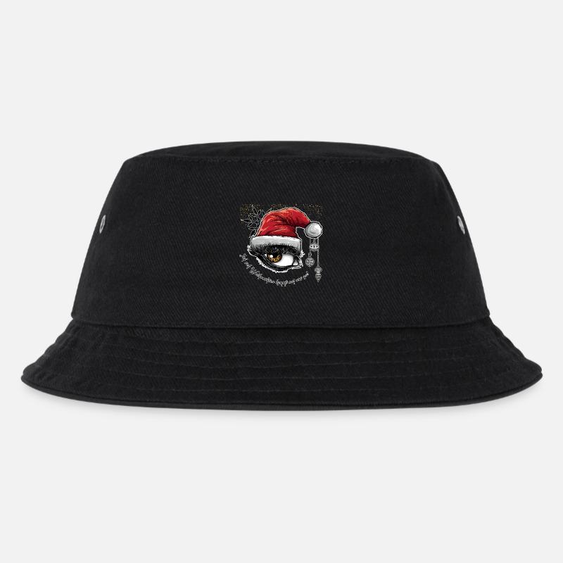 Weihnachtsauge im Graffiti-Stil mit Hut - Kinder Bucket Hat - Schwarz