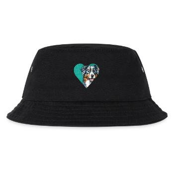 Australian Shepherd Portrait - Kinder Bucket Hat - Schwarz - Vorne