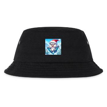 Bunny Jumping Ski Christmas - Kids’ Bucket Hat - black - Front