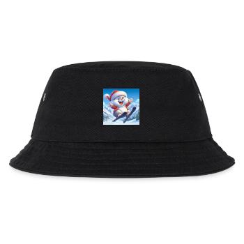 Bunny Jumping Ski Christmas - Kids’ Bucket Hat - black - Front