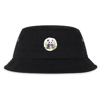 Aquarell Pandabär - Kinder Bucket Hat - Schwarz - Vorne