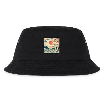 Sonnenaufgang im Ukiyo-e-Stil II - Kinder Bucket Hat - Schwarz - Vorne