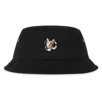 Cat, Cat, Cat, Cat Head, Cat Lover - Kids’ Bucket Hat - black - Front