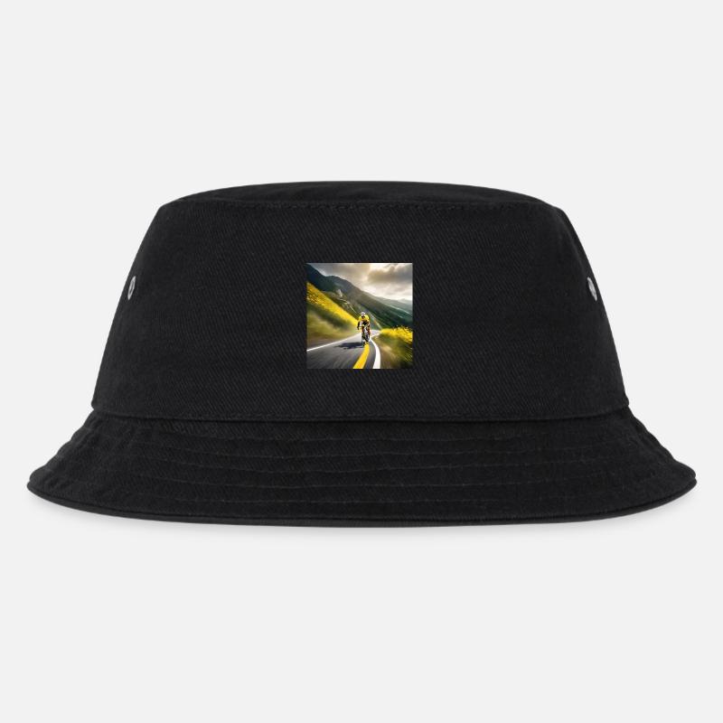 Chasing the Summit: A Yellow Jersey's Quest - Kids’ Bucket Hat - black