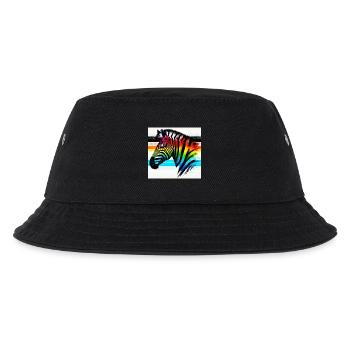 Zebra - Kinder Bucket Hat - Schwarz - Vorne