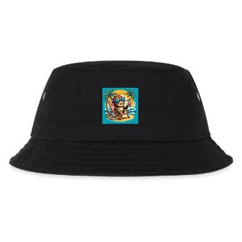 Monkey on the beach - Kids’ Bucket Hat - black - Front