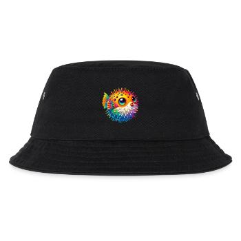 Kugelfisch - Kinder Bucket Hat - Schwarz - Vorne